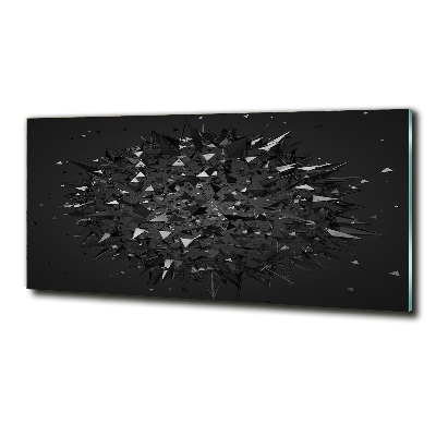 Cuadro de cristal templado moderno horizontal Abstracción 3D