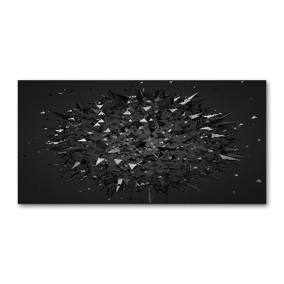 Cuadro de cristal templado moderno horizontal Abstracción 3D