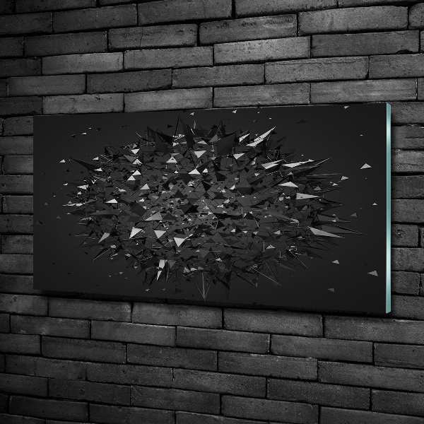 Cuadro de cristal templado moderno horizontal Abstracción 3D