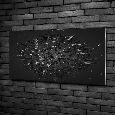 Cuadro de cristal templado moderno horizontal Abstracción 3D