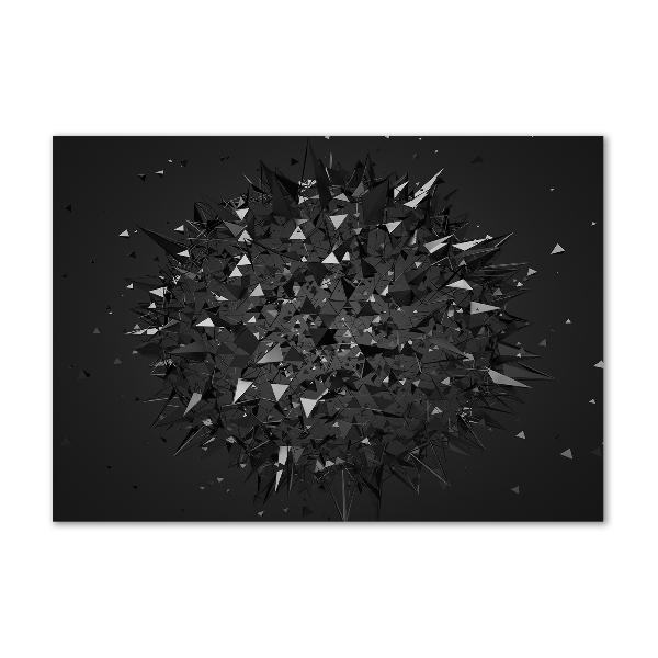 Cuadro de cristal templado moderno horizontal Abstracción 3D
