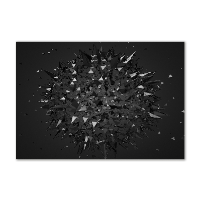 Cuadro de cristal templado moderno horizontal Abstracción 3D