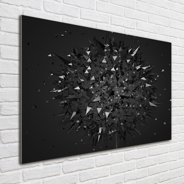 Cuadro de cristal templado moderno horizontal Abstracción 3D