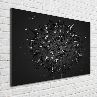Cuadro de cristal templado moderno horizontal Abstracción 3D