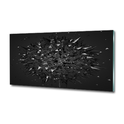 Cuadro de cristal templado moderno horizontal Abstracción 3D