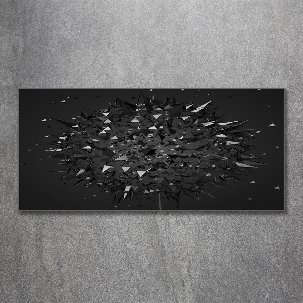 Cuadro de cristal templado moderno horizontal Abstracción 3D