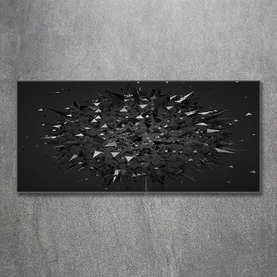 Cuadro de cristal templado moderno horizontal Abstracción 3D