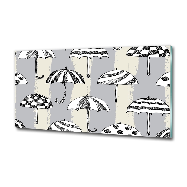 Cuadro de cristal templado moderno horizontal Paraguas