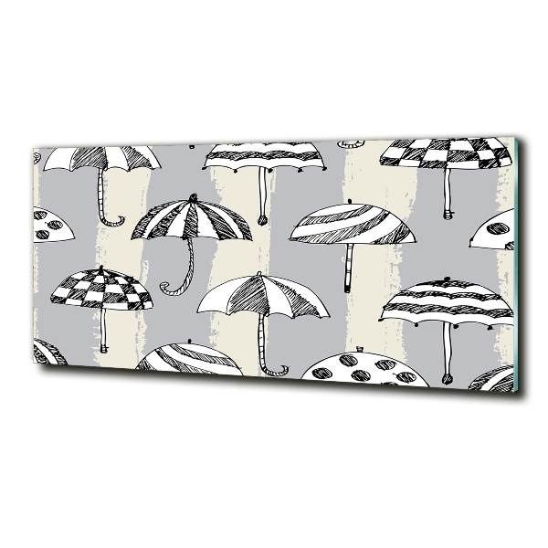Cuadro de cristal templado moderno horizontal Paraguas