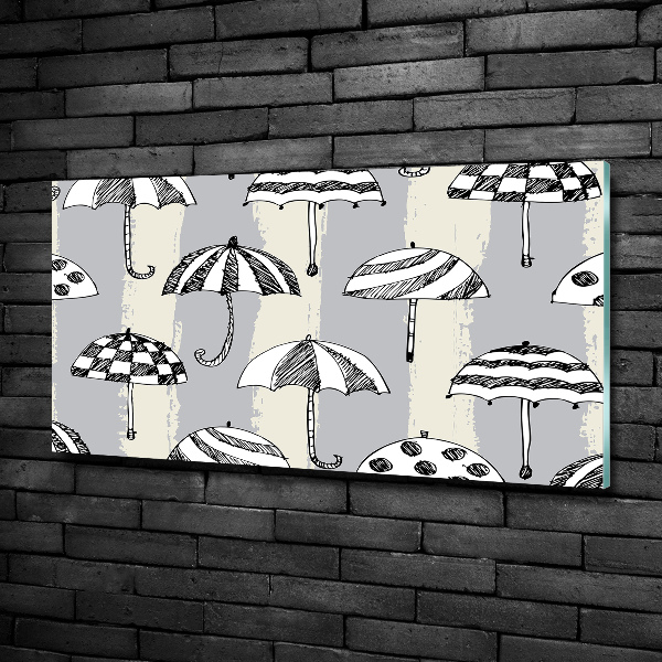 Cuadro de cristal templado moderno horizontal Paraguas