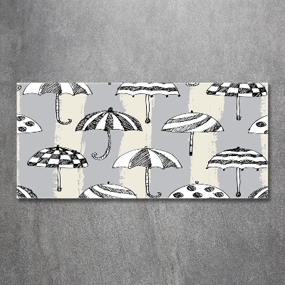 Cuadro de cristal templado moderno horizontal Paraguas