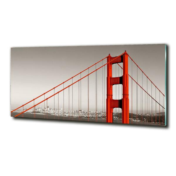 Impresión en cristal con acabado brillante horizontal Puente de San Francisco