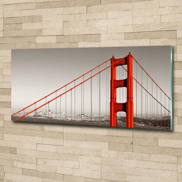 Impresión en cristal con acabado brillante horizontal Puente de San Francisco
