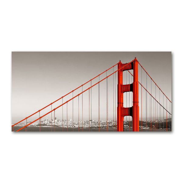 Impresión en cristal con acabado brillante horizontal Puente de San Francisco