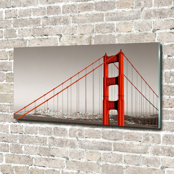 Impresión en cristal con acabado brillante horizontal Puente de San Francisco