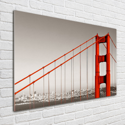 Impresión en cristal con acabado brillante horizontal Puente de San Francisco