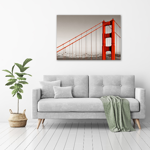 Impresión en cristal con acabado brillante horizontal Puente de San Francisco