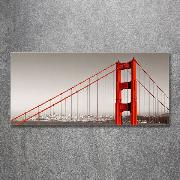 Impresión en cristal con acabado brillante horizontal Puente de San Francisco