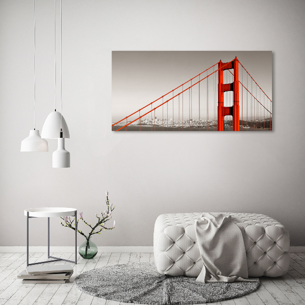 Impresión en cristal con acabado brillante horizontal Puente de San Francisco