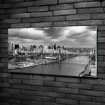 Impresión en cristal con acabado brillante horizontal Nueva York