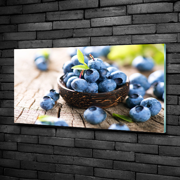 Cuadro decorativo de vidrio para salón horizontal Bayas