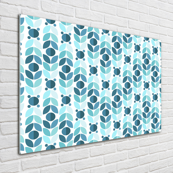 Impresión en cristal con acabado brillante horizontal Fondo geométrico