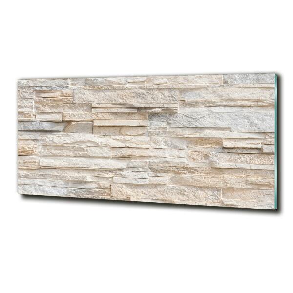 Cuadro decorativo de vidrio para salón horizontal pared de ladrillos