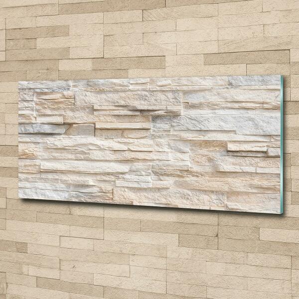 Cuadro decorativo de vidrio para salón horizontal pared de ladrillos