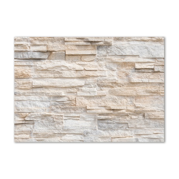 Cuadro decorativo de vidrio para salón horizontal pared de ladrillos