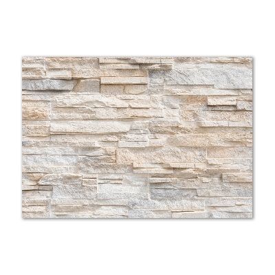 Cuadro decorativo de vidrio para salón horizontal pared de ladrillos