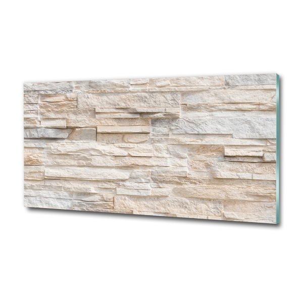 Cuadro decorativo de vidrio para salón horizontal pared de ladrillos