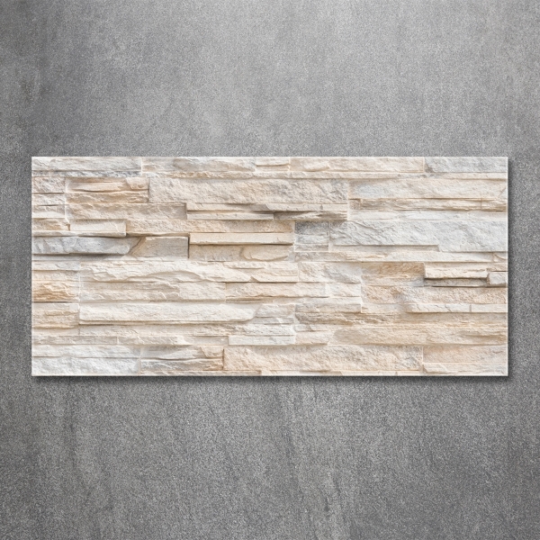 Cuadro decorativo de vidrio para salón horizontal pared de ladrillos