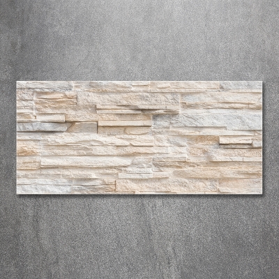 Cuadro decorativo de vidrio para salón horizontal pared de ladrillos