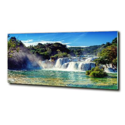 Cuadro de cristal templado moderno horizontal Cascadas de Krka