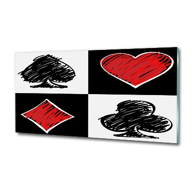 Impresión en cristal con acabado brillante horizontal Palos de cartas