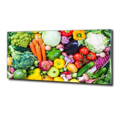 Foto en cristal de alta calidad con impresión uv horizontal Verduras de colores
