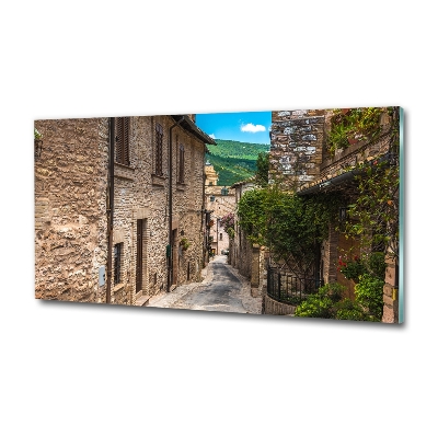 Cuadro decorativo de vidrio para salón horizontal Una calle con encanto