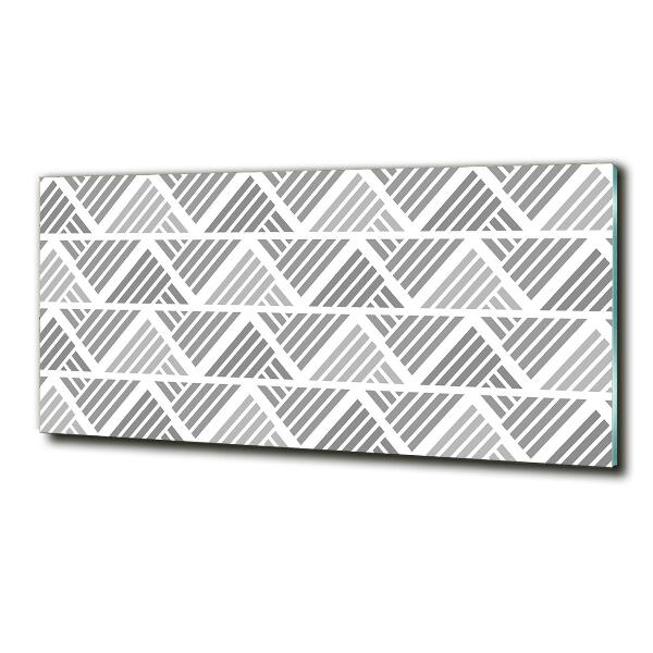 Cuadro de cristal templado moderno horizontal Fondo geométrico