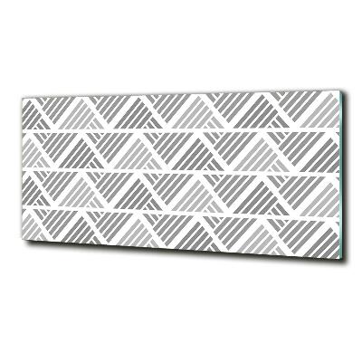 Cuadro de cristal templado moderno horizontal Fondo geométrico