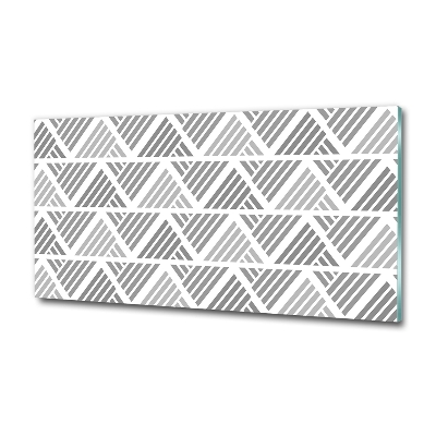 Cuadro de cristal templado moderno horizontal Fondo geométrico