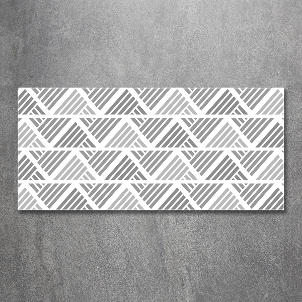 Cuadro de cristal templado moderno horizontal Fondo geométrico