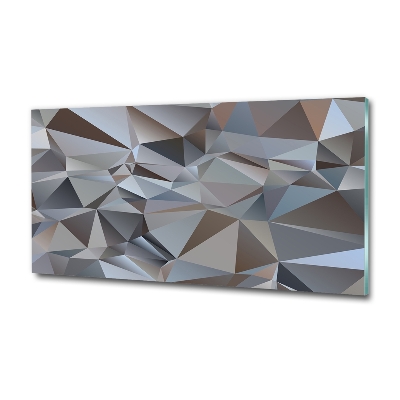 Cuadro de cristal templado moderno horizontal Triángulos abstractos