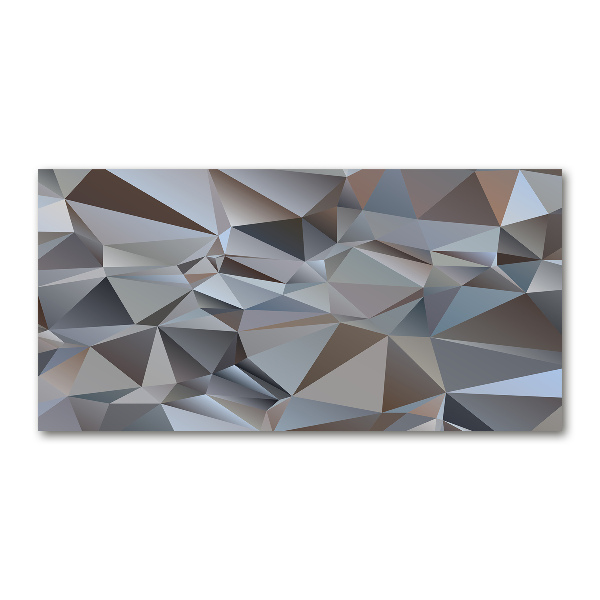 Cuadro de cristal templado moderno horizontal Triángulos abstractos