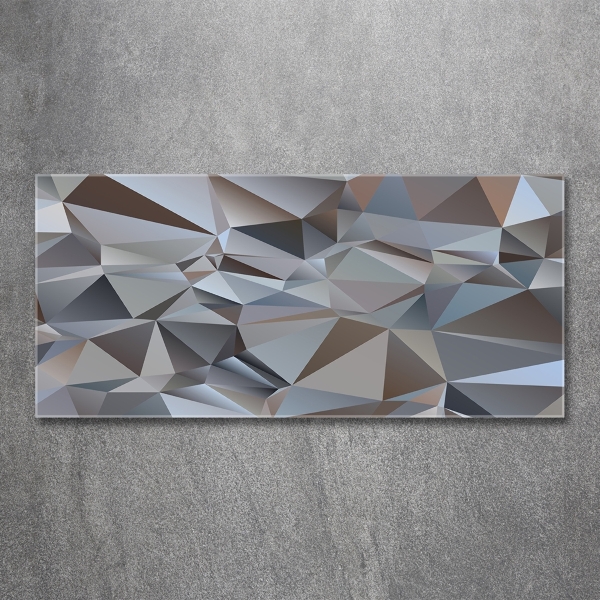 Cuadro de cristal templado moderno horizontal Triángulos abstractos