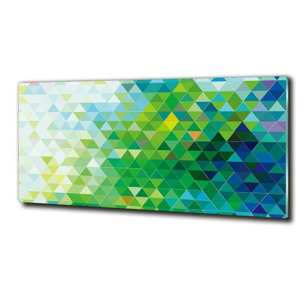 Impresión en cristal con acabado brillante horizontal Triángulos abstractos