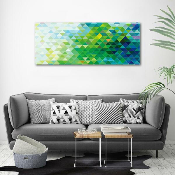 Impresión en cristal con acabado brillante horizontal Triángulos abstractos