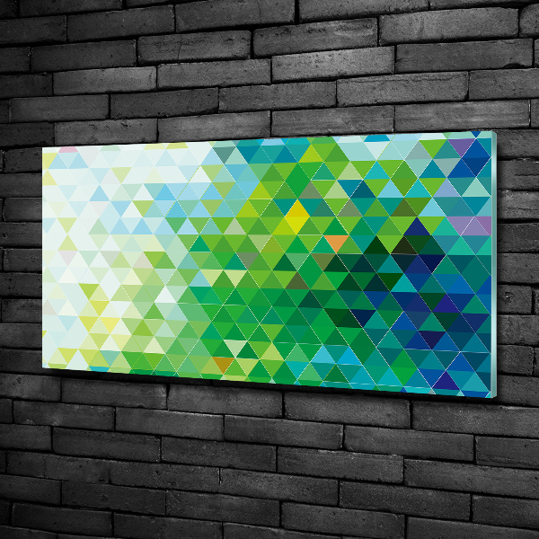 Impresión en cristal con acabado brillante horizontal Triángulos abstractos