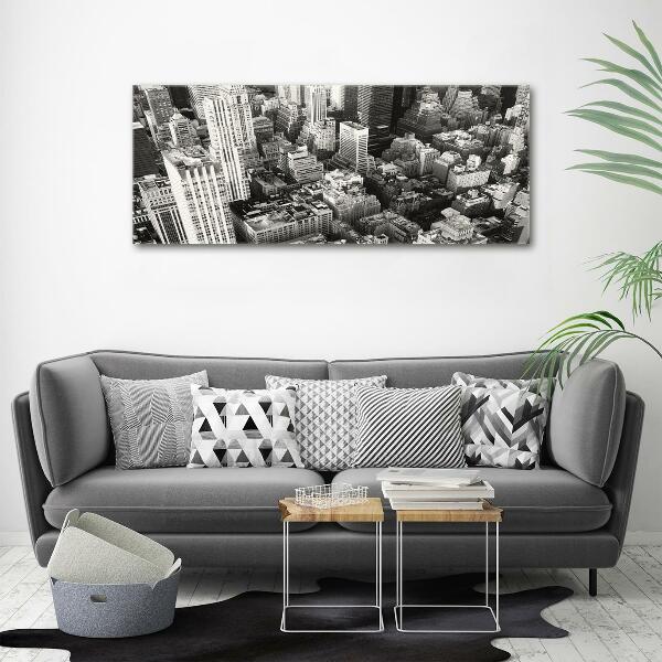 Foto en cristal de alta calidad con impresión uv horizontal Vista aérea de Nueva York