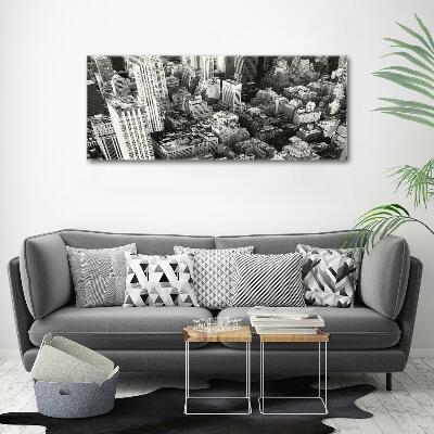 Foto en cristal de alta calidad con impresión uv horizontal Vista aérea de Nueva York