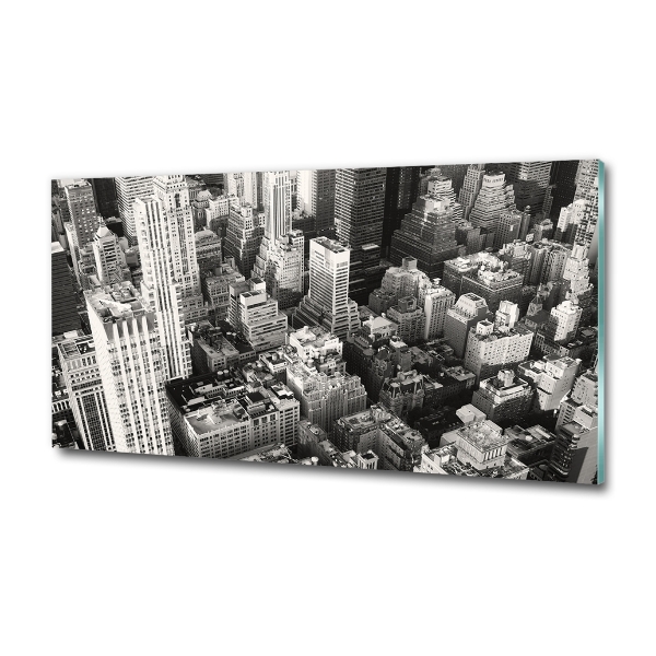 Foto en cristal de alta calidad con impresión uv horizontal Vista aérea de Nueva York